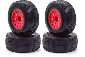 GOOLSKY RC Wheel Tires RC Car Tires 4pcs Replacement for 1/10 Short-Course Truck 727 Slash K1 RC Car