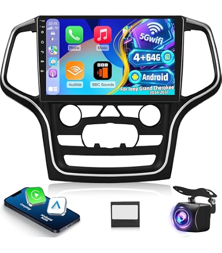 Best Aftermarket Tesla Style Screen Radio Replacement Android 13 Auto Head Unit Jeep Cherokee 2014