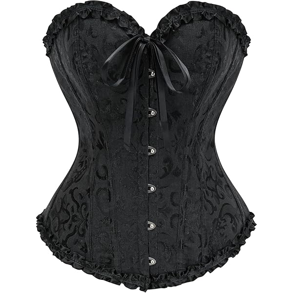 Moonight Corsetto Rinascimentale Floreale Donna - Overbust Con Allacciatura, Shapewear Regolabile Da XS A 7XL