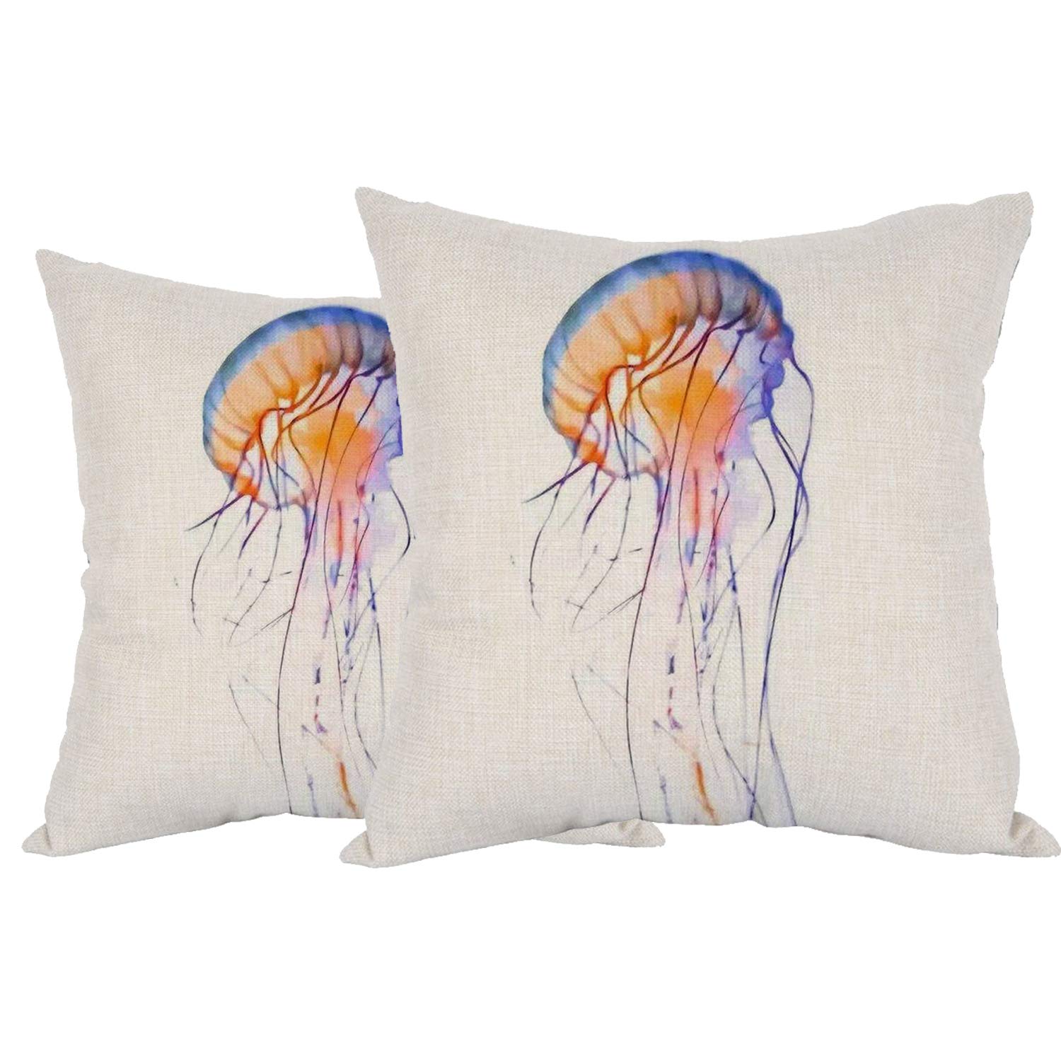 Jellyfish Marine Ocean Cushion Cover Cheap Decorative Pillows For