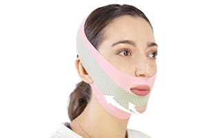SUNILLUMA V Line Lifting Mask Chin Strap for Sleeping, V Line Mask, Face Lifting Strap, Chin Strap, Jawline Shaper, Jaw Strap, Double Chin Reducer,Face Lift Tape & Snoring Solution (Pink)