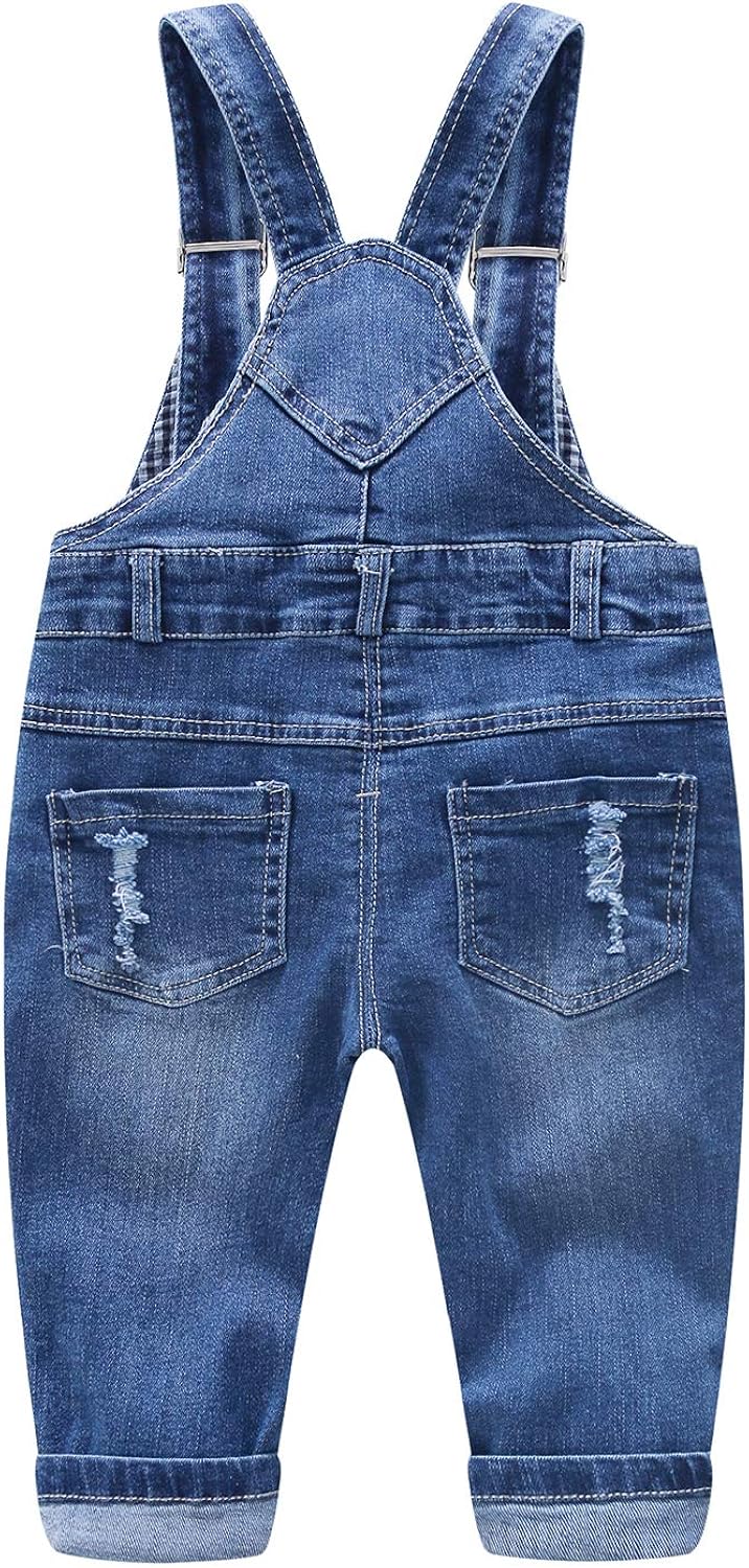 Kidscool Baby & Toddler Adjustable Ripped Fashion Jeans Overalls: Clothing