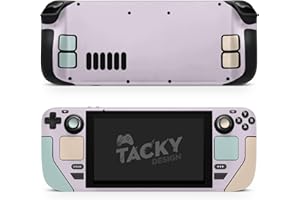 TACKY DESIGN Color Blocking Skin Compatible with Steam Deck LCD & OLED, Pastel Solid Color Premium 3M Vinyl Decal, Cute Full 