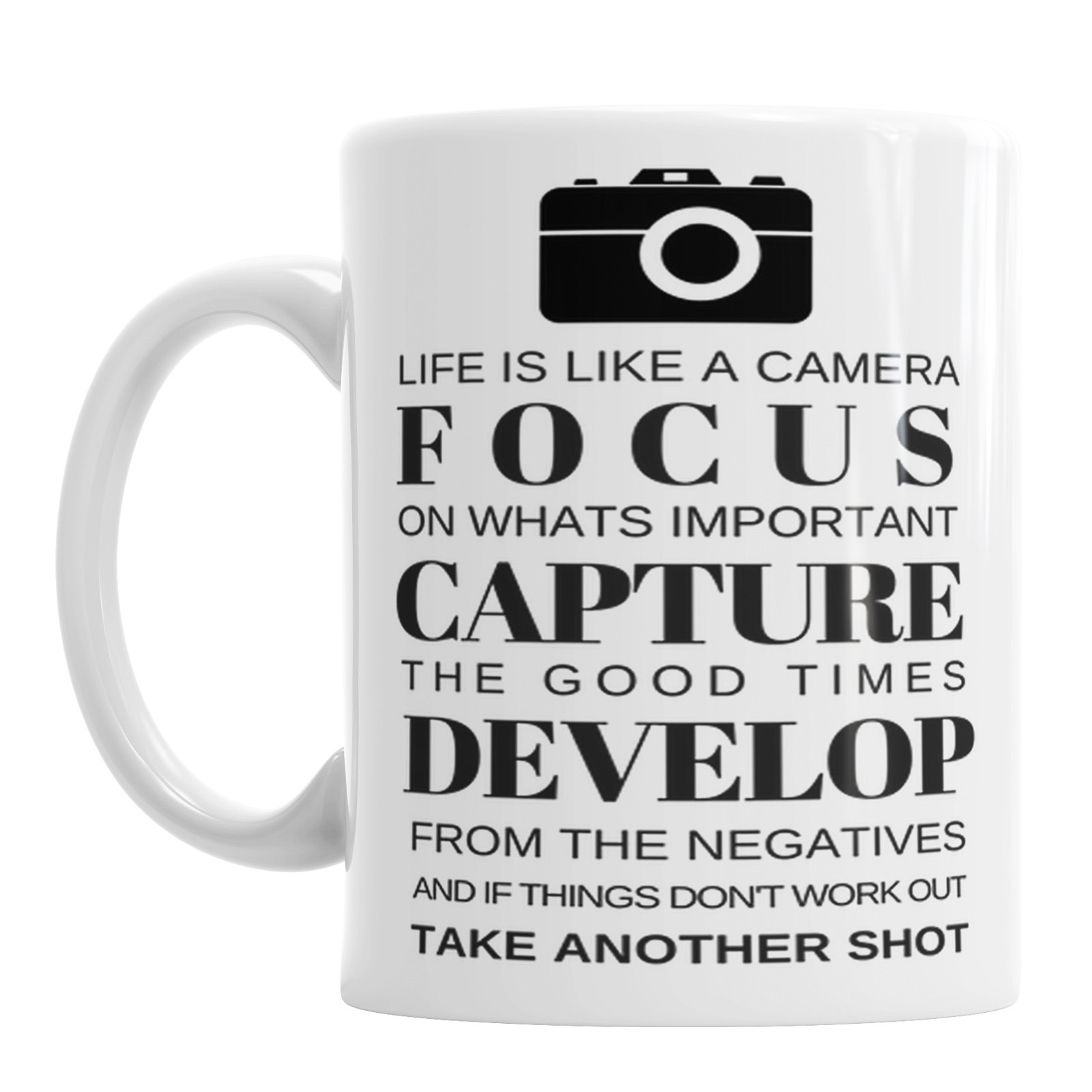 Life is Like A Camera Novelty Coffee Mug Office Tea Cup Photography Photo