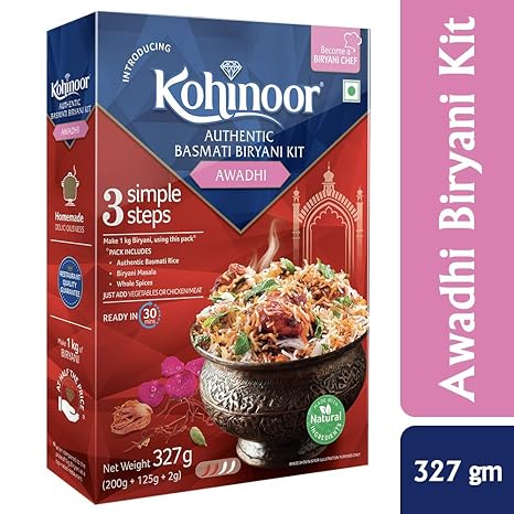 Kohinoor Authentic Basmati Biryani Kit, Awadhi, 327g