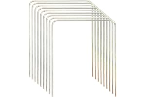 ApudArmis Regulation Croquet Wickets, Set of 9 Colorful Square Arrow Wickets Replacement for 28In or 32In Croquet Lawn Backyard Outdoor Game (8.1In Height & 6.3In Width)