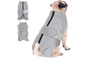 SlowTon Dog Surgery Recovery Suit Female Male - Dog Cat Surgical Recovery Zipper Shirt Neuter Prevent Licking, Pet Recovery C