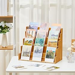 Yuntau 4 Tier Greeting Card Display Stand Wood