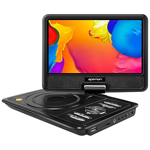 DBPOWER® 10.5" Portable DVD Player, 5 Hour Rechargeable Battery, Swivel