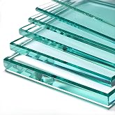 Custom Cut to Size Glass -1/8" 5/32" 3/16" 1/4" 3/8" Thickness | Tempered Glass for Shelves, Tabletops,Doors, Windows, Cabinets | Polished or Seamed Edges - Fast 2-Day Production