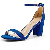 DREAM PAIRS Women's Chunk Low Heel Pump Sandals