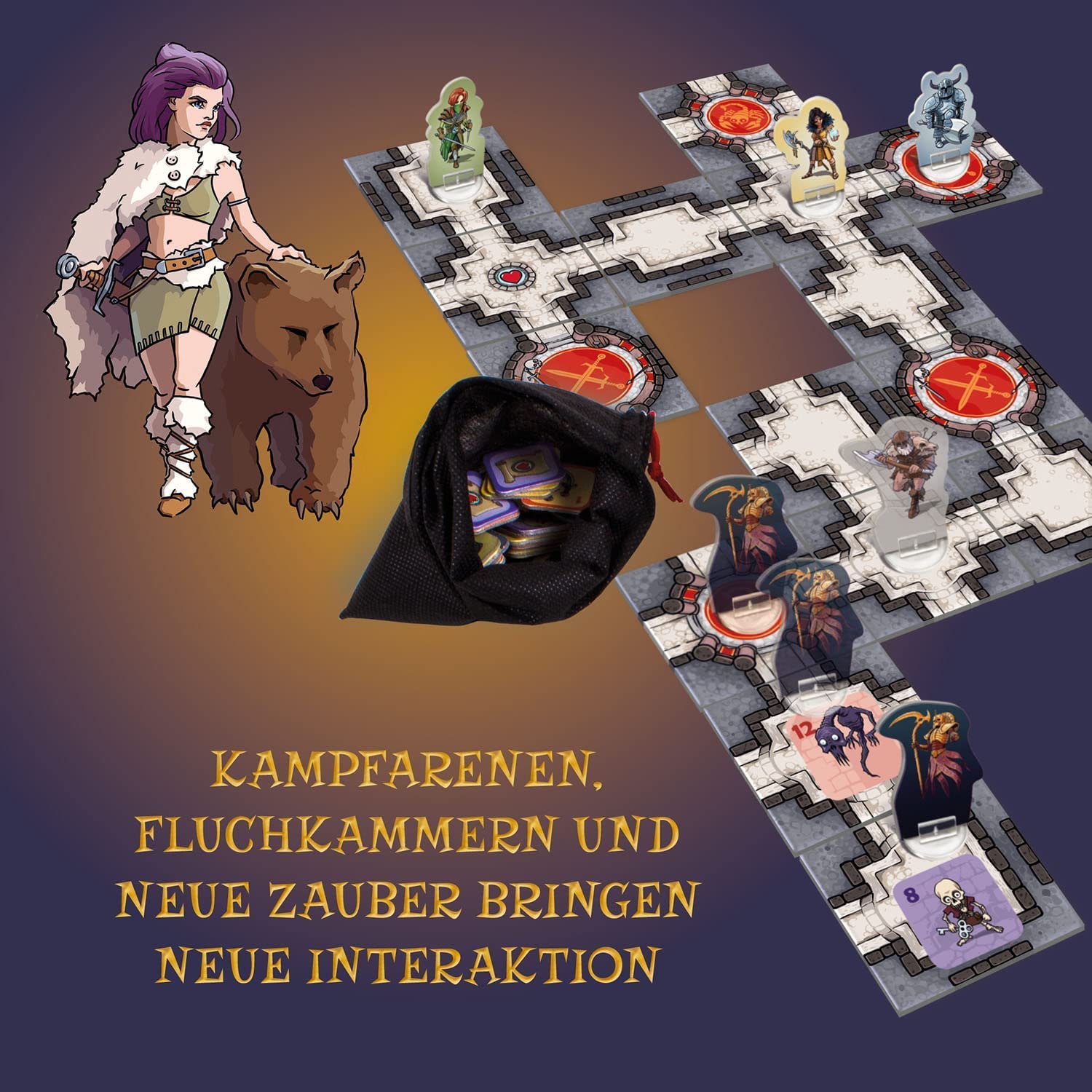 KOSMOS 683252 Karak - Regent - Erweiterung zum Basisspiel Karak, spannendes Kinderspiel ab 7 Jahre für 2-5 Personen, Fantasy Abenteuer Brettspiel, mit Würfeln, deutsche Anleitung, Gesellschaftsspiel 3