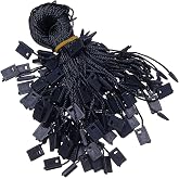 7 Inch 1000Pcs Black Hang Tag String Snap Lock Pin Loop Fastener Hook Ties, Easy and Fast to Attach