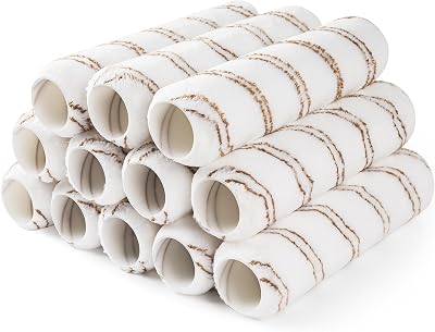 Mister Rui 9 Inch Microfiber Roller Sleeves Pack of 12 1.5" Fitting for Walls