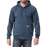 TUAOVA Men's Relaxed Fit Fleece-Lined Pullover Hooded Sweatshirt Comfortable and Soft