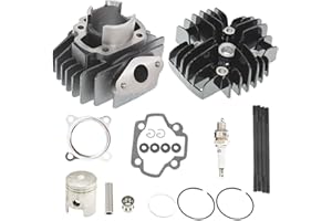 labwork 50cc Engine Piston Cylinder Head Top End Gasket Repair Kit Replacement for Yamaha PW50 QT50 1979-2017 4J2-11311-01-00