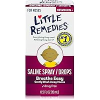 Little Remedies Saline Spray and Drops, Safe for Newborns, 0.5 fl oz
