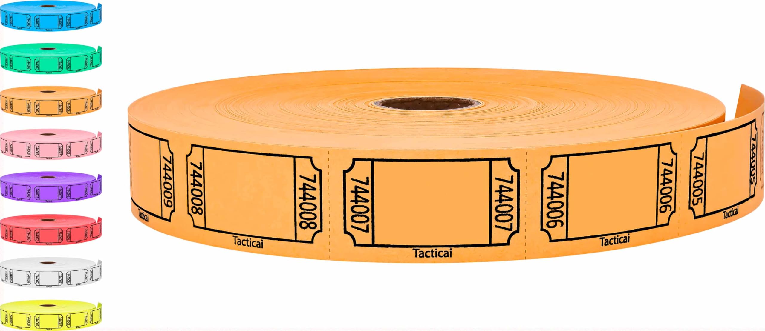 Tacticai 2000 Raffle Tickets, Blank, Orange