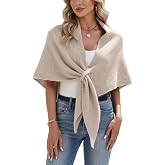Shawl Wraps Women Poncho Sweater Cardigan Shall Cape Knit Triangle Scarf | Soft Warm Cozy Triangle Scarves,Fashion Accessory for Fall Winter,Lightweight Travel Top,Perfect For Evening Dresses
