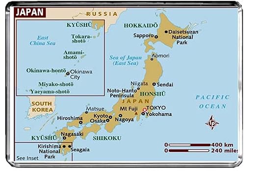 CFL M101 MAP OF JAPAN CALAMITA DA FRIGO JAPAN TRAVEL FRIDGE MAGNET ...