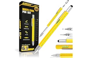 ALINGOTU Multitool Pen,Gifts for Men/Dad, Valentines Day Gifts for Him/Father (Yellow-A)