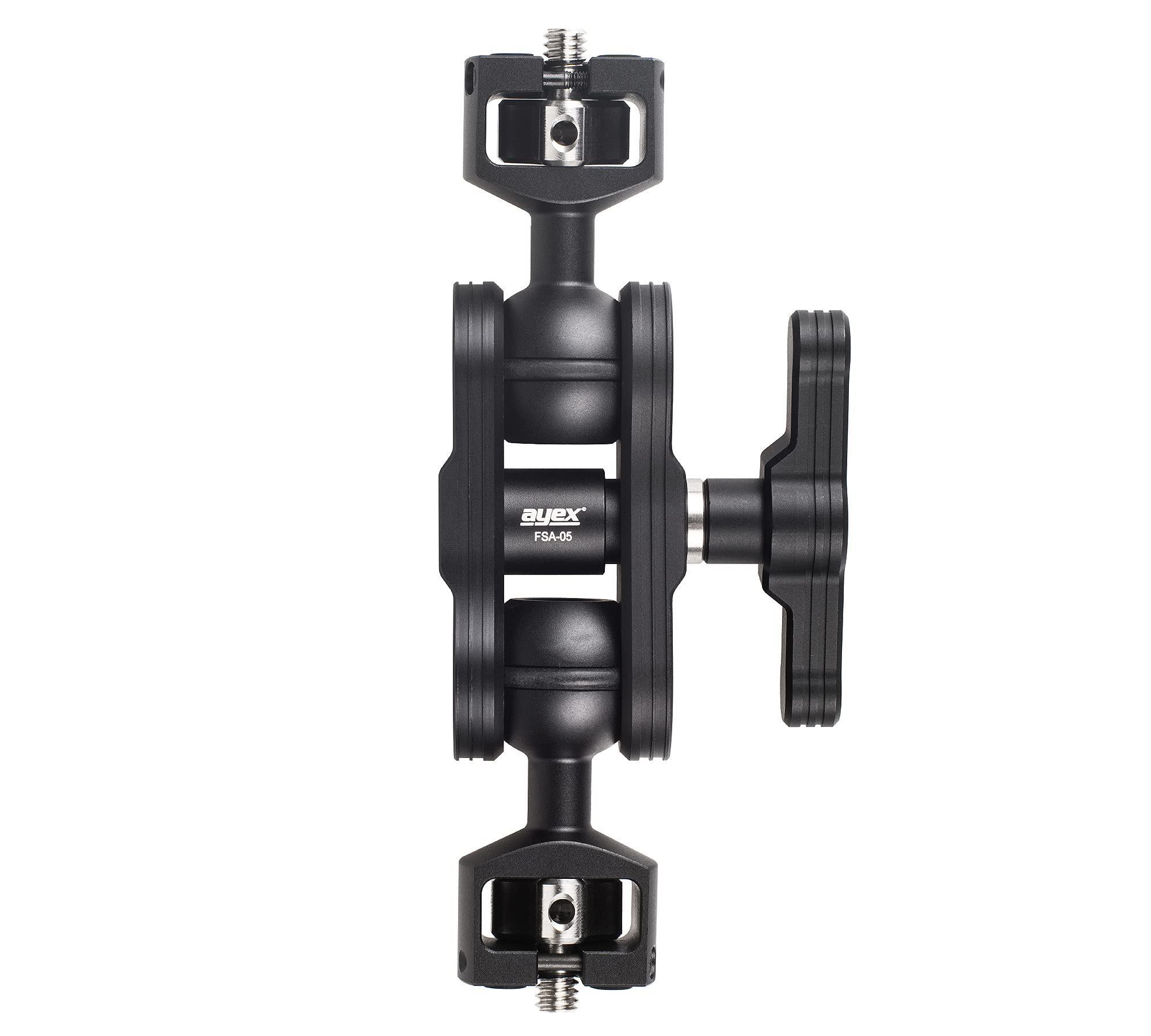 ayex Magic Arm Articulated Arm 1/4 Inch Anodised Aluminium Double Ball Heads Easy Reach Swivel Screw FSA-05