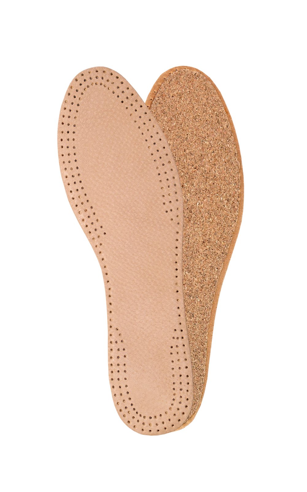Kaps Natural leather insoles for ladies with cork underlayer, inserts, replacement shoes, boots, 35 EUR / 2 UK / Women, Beige