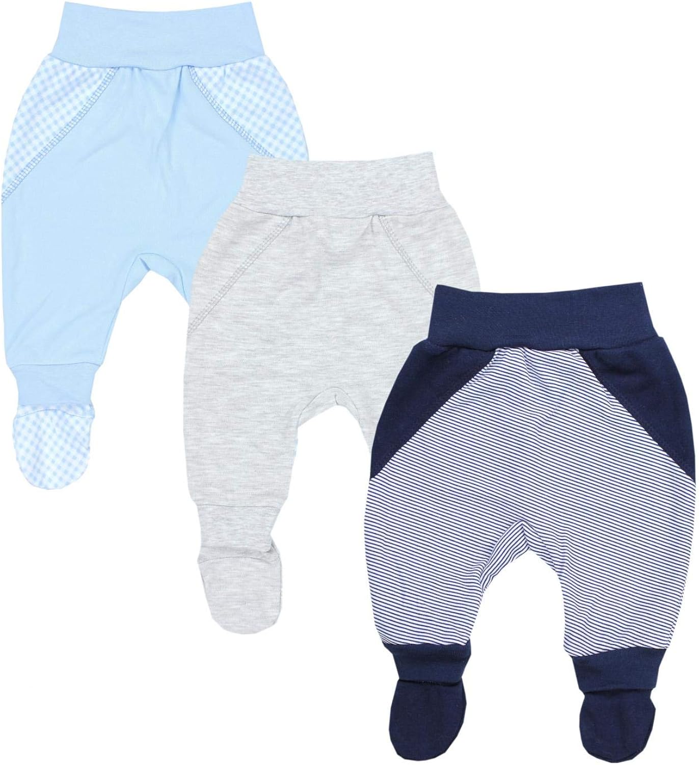 Completo Body + Pantaloni Con Piedini + Cuffietta - BLU - Prematuro - Neonato - 5.00 - 5