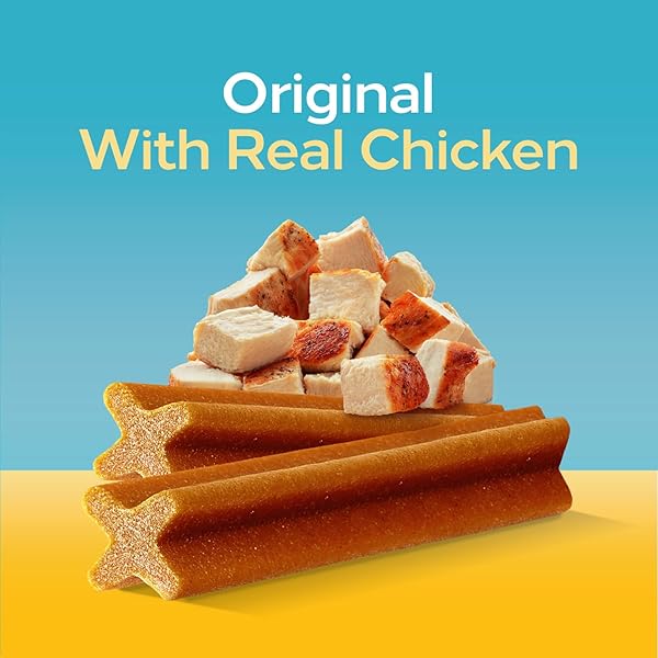PEDIGREE DENTASTIX SMALL & MEDIUM BREED DOG TREATS, ORIGINAL WITH REAL CHICKEN, DOG DENTAL TREATS, 13.9 OZ. BAG (25 TREATS TOTAL)