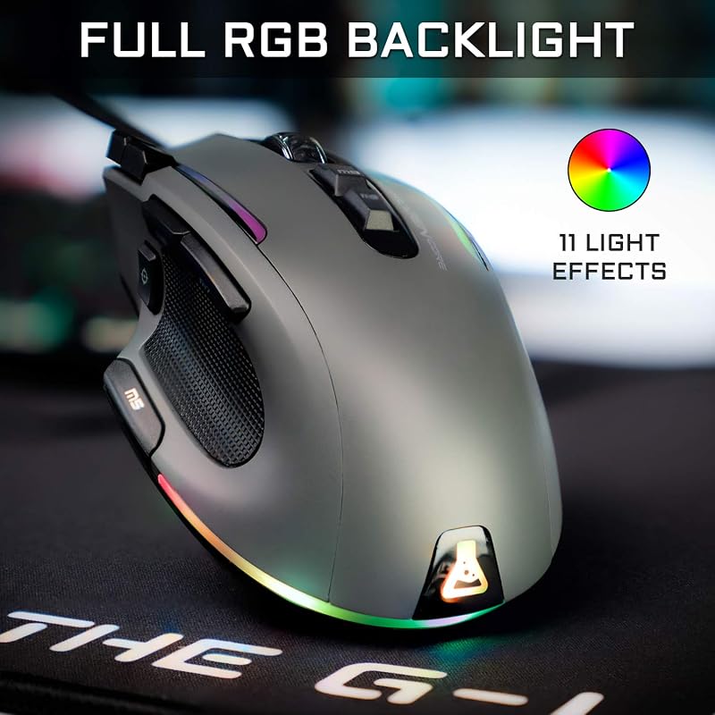 Kult Nitrogen Core - Ratón Gaming con Cable 12800 dpi RGB