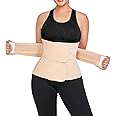 QEESMEI Postpartum Belly Band Abdominal Binder Post Surgery C-section Belly Binder Wrap Girdle Recovery Belt Back Support (Nude, Small/Medium)