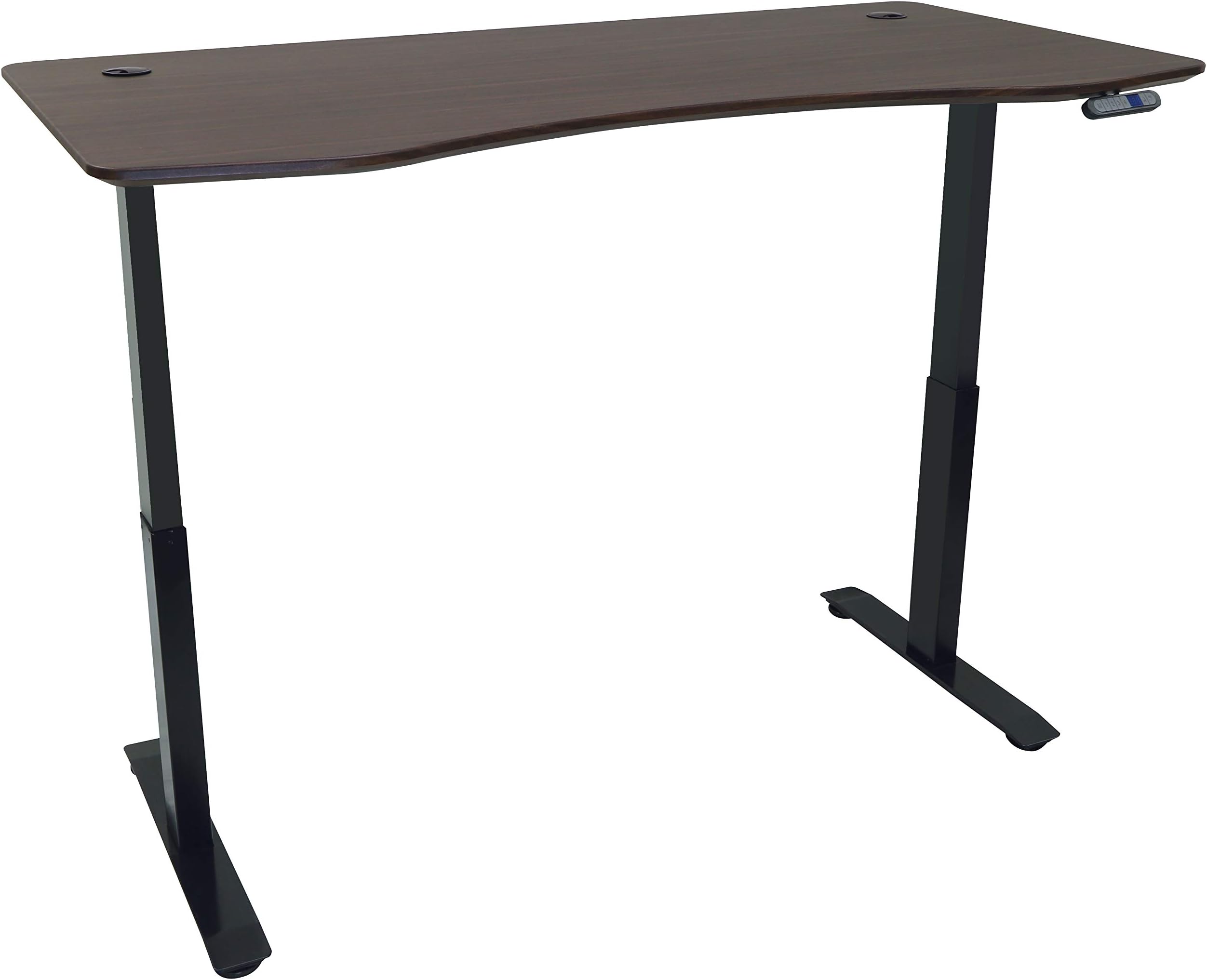 MotionWise Manager Series Dual Motorized Rising Sit/Stand Desk for Home Or Office, American Walnut