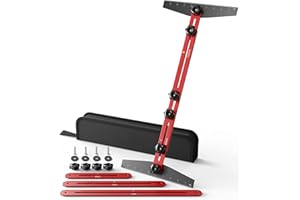 TANYO Stair Tread Template Tool, Aluminum Stair Tread Tool, Adjusting Length Stair Gauge, Stair Tread Measuring Tool for Woodworking Work, Stair Tread Jig for Stair Riser Shelve Cabinet Floor Project