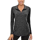 LURANEE Womens UPF 50+ Long Sleeve 1/4 Zip Pullover Athletic Hiking Running Workout Tops