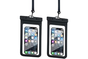 JoniSerl Waterproof Phone Pouch 2Pack, Floating Underwater Phone Case Dry Bag Lanyard Universal IPX8 for iPhone 16 15 14 13 Pro Max Plus Samsung Galaxy S24 Ultra/S23/S22/S21 Pixel Swimming Snorkeling
