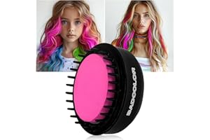 BADCOLOR Pink Hair Temporary Hair Dye Comb For Girls Kids Adults, Washable Hair Chalk Makeup For Halloween Christmas Birthday Cosplay Festival (Neon Pink)