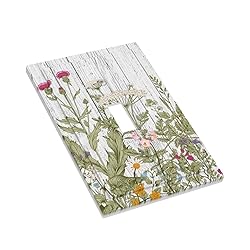 ShinyLuck Boho Wild Flowers 1 Gang Light Switch