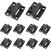 10 Piece Adjustable Torque Hinge 43mmx36mm 4 Countersunk Holes Black Plastic Position Control Hinges Black Door Hinges for Door