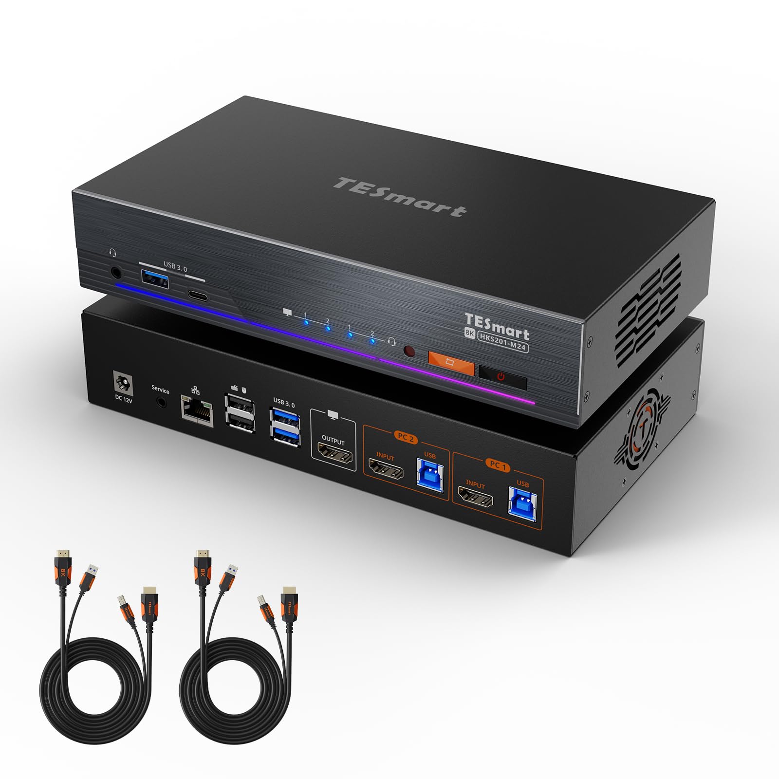 TESmart 8K@60Hz HDMI KVM Switch 2 Computers 1