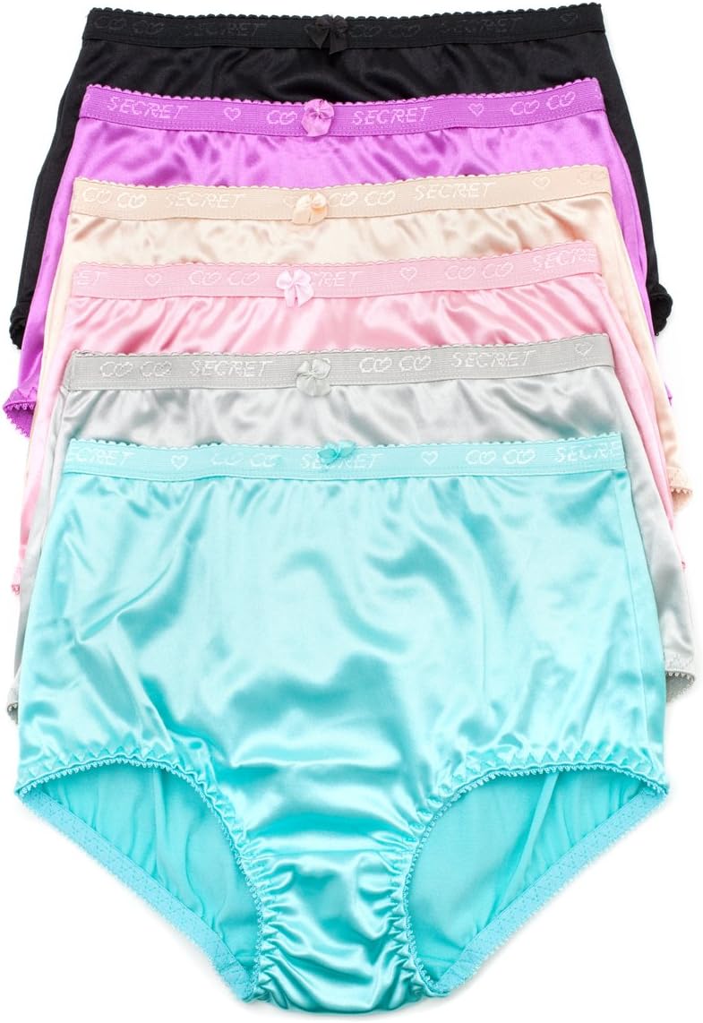 Barbra's 6 Pack Full Coverage Women's Brief Panties (Small)