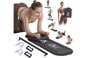 DQI Pilates Board Pilates Reformer Set - Multifunctional Home Workout Board for Core & Abdominal Training,Portable Pilates Equipment for Women & Beginners
