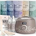 Tress Wellness Waxing Kit for Brazilian Wax - Easy to Use - For Sensitive Skin - Digital Display, Dusty Chocolate