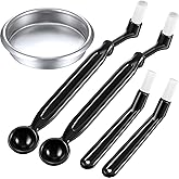 Zhehao Coffee Machine Brush Cleaner 4 Pieces Coffee Machine Brush with Spoon and 1 Piece 58 mm Stainless Steel Back Flush Ins