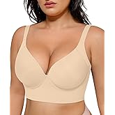 SHAPELLX Back Smoothing Bras Push Up Underwire Bralettes Side Support Bras