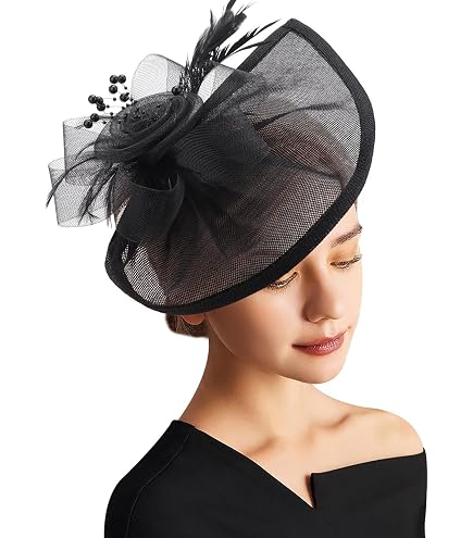 Amazon.com: Floral Feather Headwear Organza Clip Fascinators 