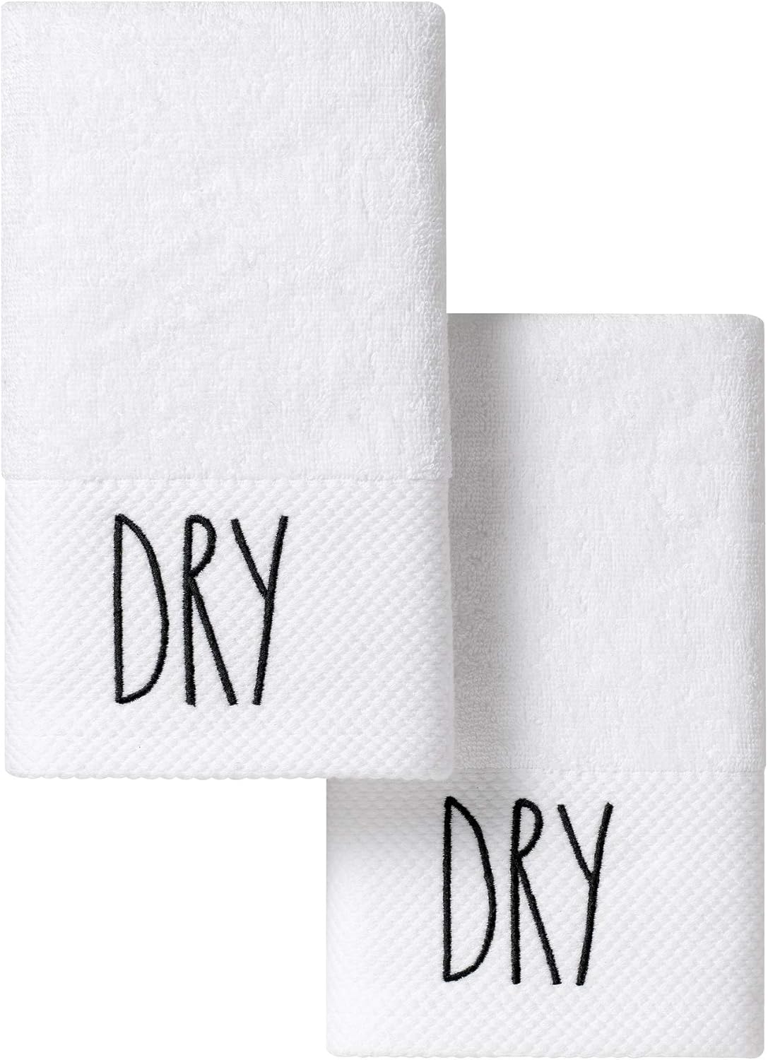 Rae Dunn Decorative Bathroom Hand Towels, Dry Embroidered