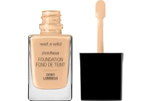 wet n wild Photo Focus Dewy Liquid Foundation Makeup, Soft Beige (Packaging May vary)