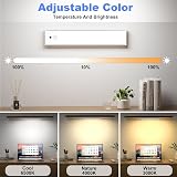 TOPPLEE Under Cabinet Lights 5 Pack with Remote 3 Color Temp 1300mAh Battery view 3