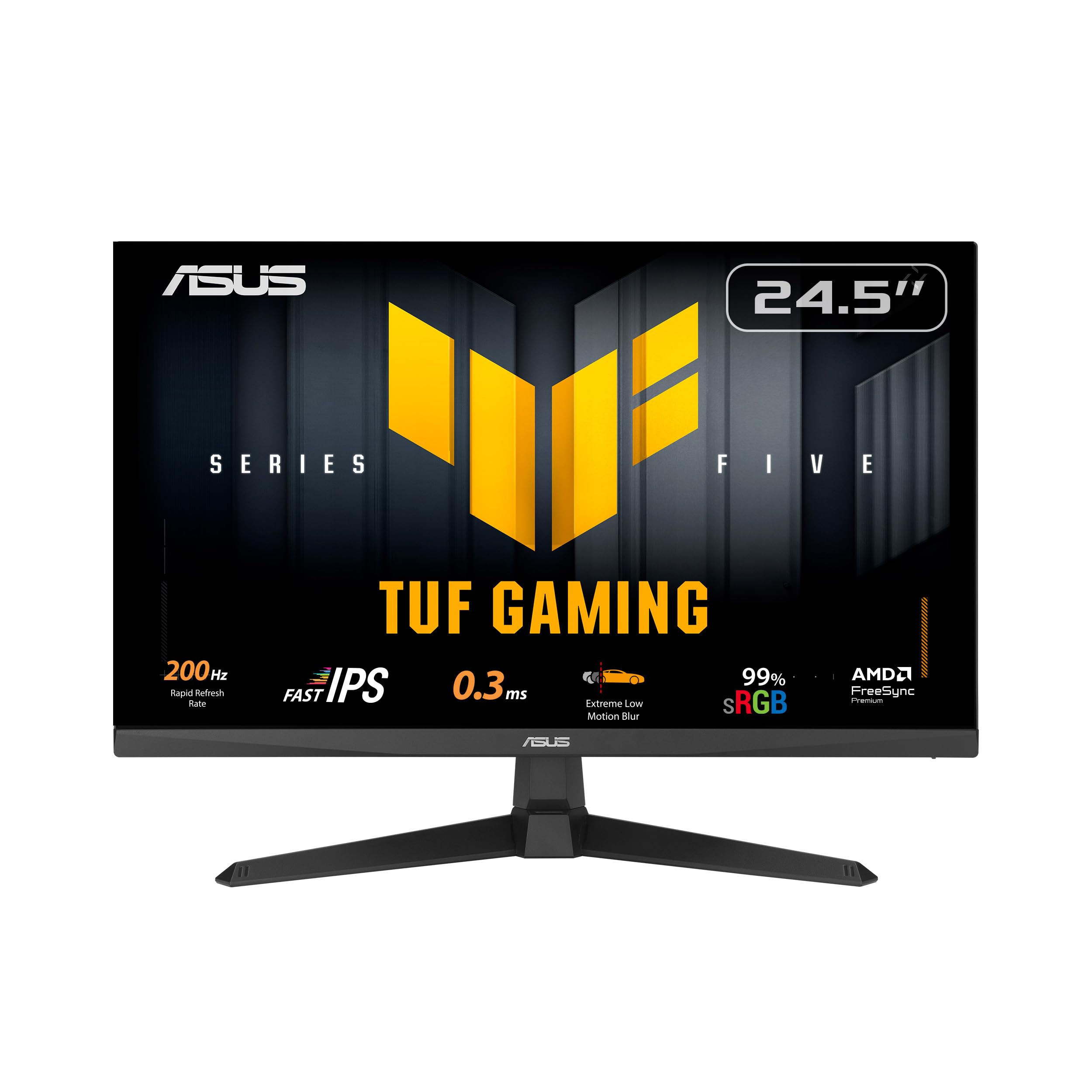 ASUS TUF Gaming 24.5” 1080P Monitor (VG259Q5A) – Full HD, 200Hz, 0.3ms, Fast IPS, Extreme Low Motion Blur, FreeSync Premium, Speakers, DisplayWidget Center, 3 yr Warranty Image