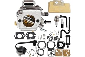 SYOWADA MS290 Carburetor Kit Replacement for Stihl MS390 029 039 MS310 Chainsaw Replace 1128 120 0625 with Ignition Coil